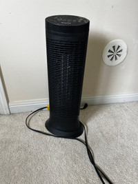 Portable room heater on/off rotation mode