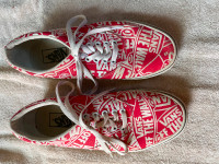 vans shoes red/white 7.5 men