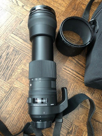 Sigma lens 150-600mm F5-6.3 DG OS HSM fits Nikon with 2 filters