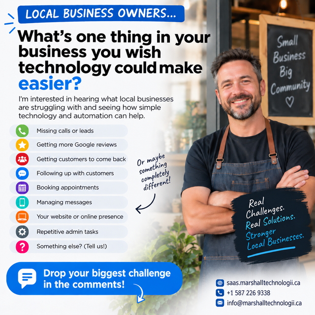 Local business owners — I’d love to hear from you! 
