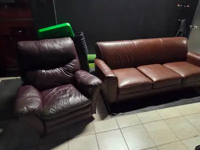 Free Couch and Recliner - MUST TAKE BOTH PICK UP ONLY, View more
