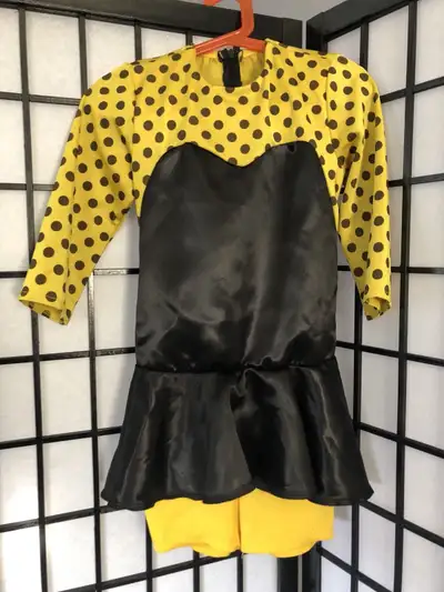 Black Yellow Polka Dot Dance Costume, View more