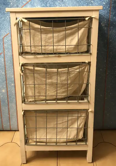 HomeSense 3 drawer Storage Cabinet w/Wire basket, View more