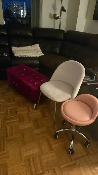 Stylish bench and chairs, View more