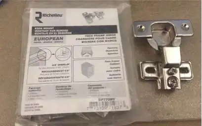 Richelieu European Edge Mount Face Frame Hinge