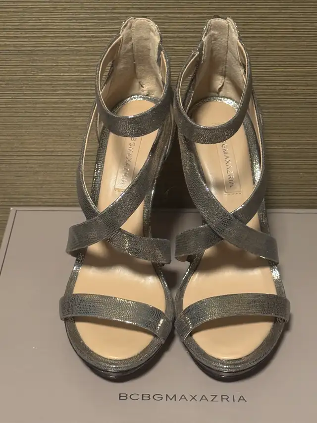BCBGMAXAZRIA Pewter Iguana High Heel, NEWER! @$260@Party in Women's - Shoes in Edmonton - Image 4