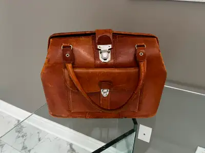 Sac d’école en cuir véritable Vintage, View more