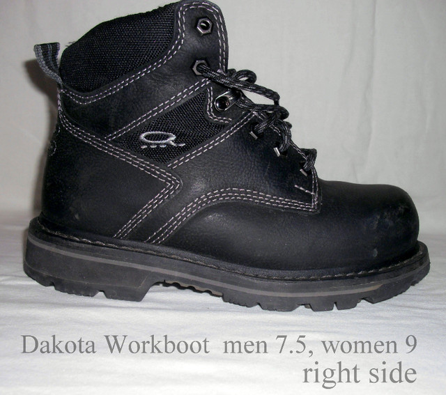 Dakota Work boots, green patch, 7..5 black, 7” high in Men's Shoes in City of Toronto - Image 3