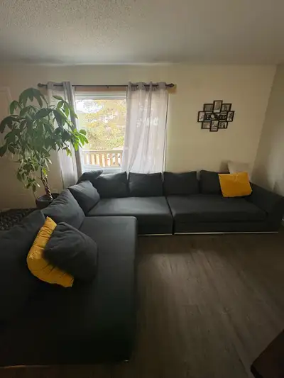 -Nay Blue sectional -Bought a year ago for $2000 selling because we are moving and need something di...