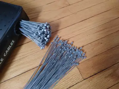 Bicycle shift or brake cables are $3 each or 10 for $20. Housing also avail for $2 per foot Pickup i...