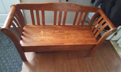 Beautiful Brown Bench with Compartment inside, This Bench is in very good condition, it is a very so...