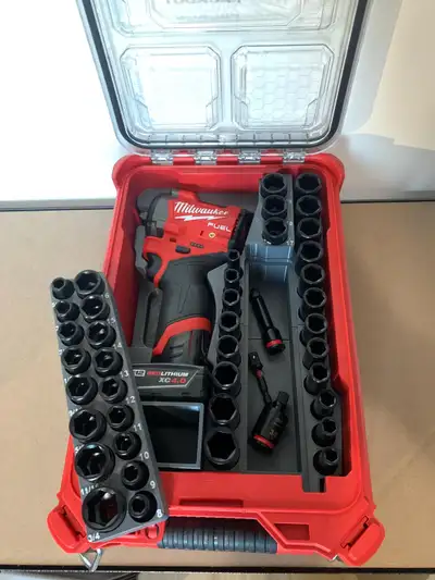 M12 Gen 2 Stubby Impact 3/8 socket set insert for Milwaukee Pack, View more