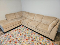 Microsuede Sectional Couch - For Sale $800