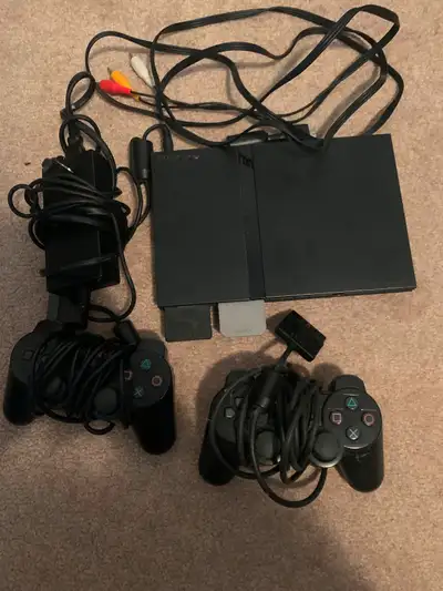 PS2, 2 Controllers, 2 Memory Cards, View more