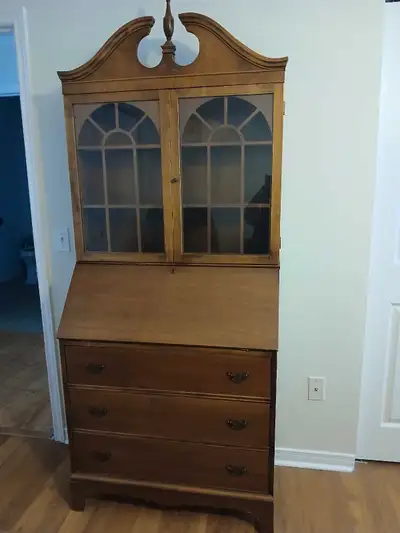 Secretary desk with top hutch, View more