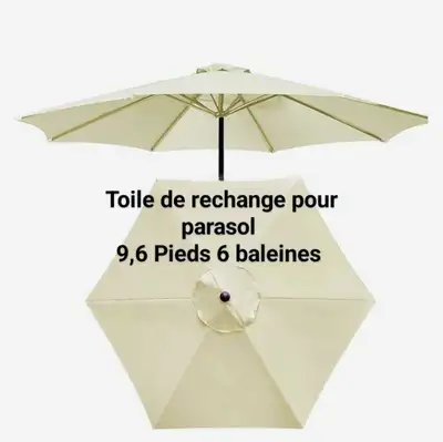 Neuf; Toile de Remplacement Parasol 9,6 pi, View more