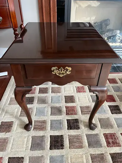 Ethan Allen Cherry Wood Side Table, View more