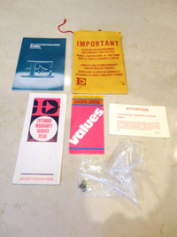 5 Vintage 1960's  Electrohome Stereo Brochures and Manuals