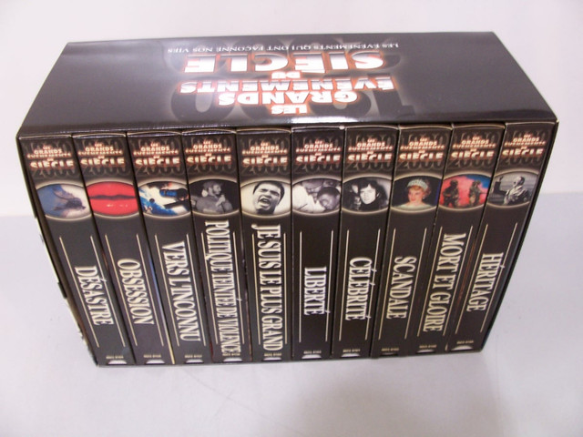 Coffret VHS LES GRANDS ÉVÈVEMENTS DU 20e SIÈCLE dans CD, DVD et Blu-ray  à Laval/Rive Nord