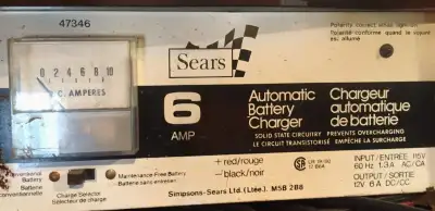 Sears 6 amp automatic battery charger. $50. PLEASE read the ad carefully My name - My name is Matt P...