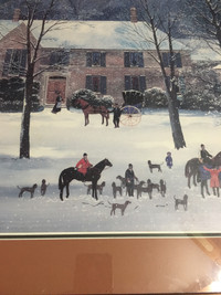 Fox hunt in winter at Manor House