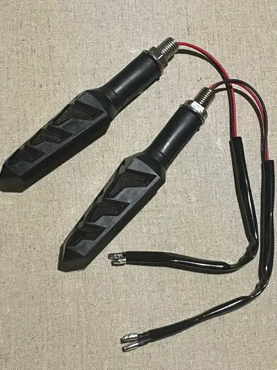 2-Pack Motorcycle Indicators Flowing Turn Signal Lights Y Shape LED Bulbs For Motorbike Scooter Off...