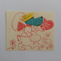 DIY Blue Dog Vintage Doggone Valentine Card Coloring Project
