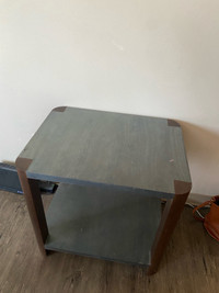 Grey and brown table