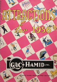 ATTRACTIONS FOR 1956. PUBLISHED BY GAC-HAMID INC.CIRCUS, CLOWNS