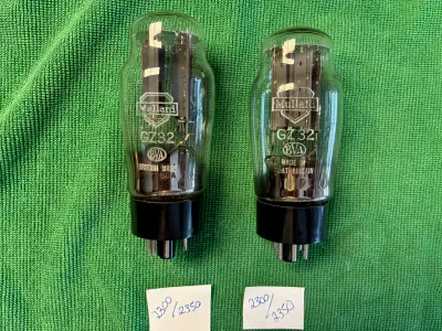 Mullard GZ32 5V4G CV593 Rectifier NOS Pair Tubes White Label, View more