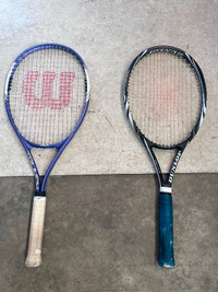 Tennis racquets Wilson triumph and Dunlop Biometric 6DD