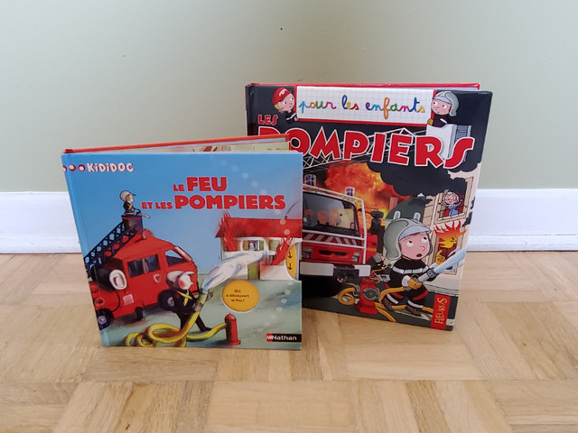 Ensemble de 2 livres documentaires sur les pompiers dans Livres jeunesse et ados  à Longueuil/Rive Sud