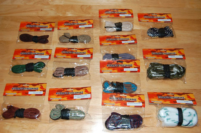Hoppe's Bore snakes $10 each. Pull throughs in Fishing, Camping & Outdoors in Kamloops