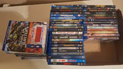Lot of Blu-ray movies The stack in the 4th picture says DVD and Blu-ray combo but they are missing t...