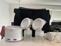 Philips Avent Double Electric Breast Pump with accessories