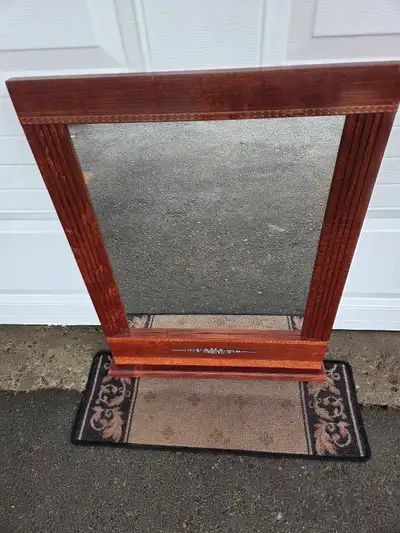 Mirror 19.5 x 15.5 inches Solid wood frame Dimensions including frame: 27.25 x 20 inches Proceeds fo...