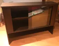 Two Shelf Cabinet with Glass Doors