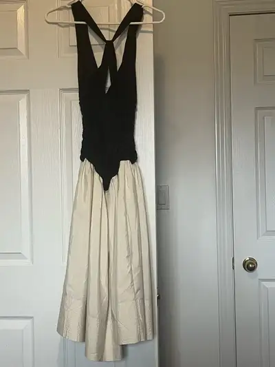 Black & Cream Dress (Size S) – Semi-Formal, View more