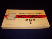Vintage Monopoly +-1960 Yellow Box Collett Sproule-wooden pawns