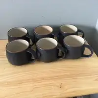 Tasses de couleur gris, quantité de 6 tasses, comme neuf