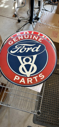 Ford genuine v8 parts 18 inch tin sign 