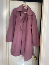 BALLY pink wool / cashmere coat