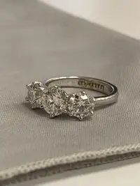 2.4 ct white gold engagement ring. 