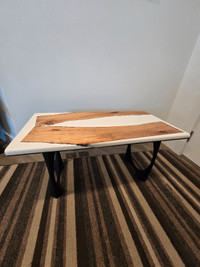 Wood and epoxy coffee table