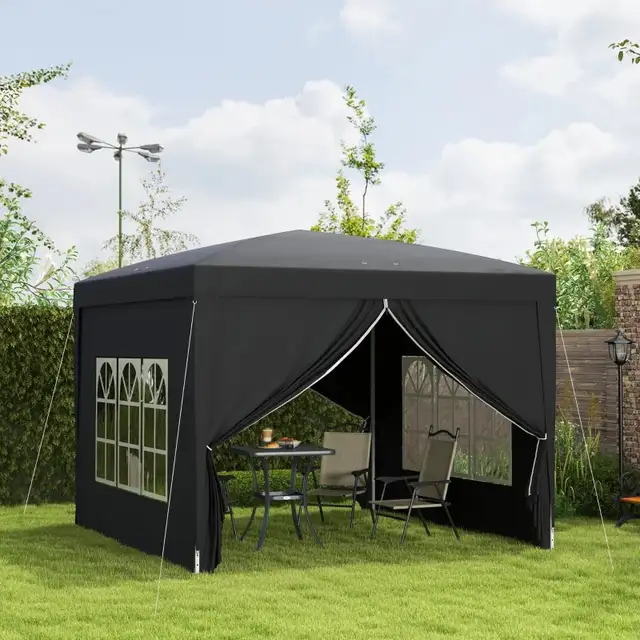 10'x10' Outdoor Pop Up Party Tent Wedding Gazebo Canopy in Patio & Garden Furniture in Markham / York Region - Image 9