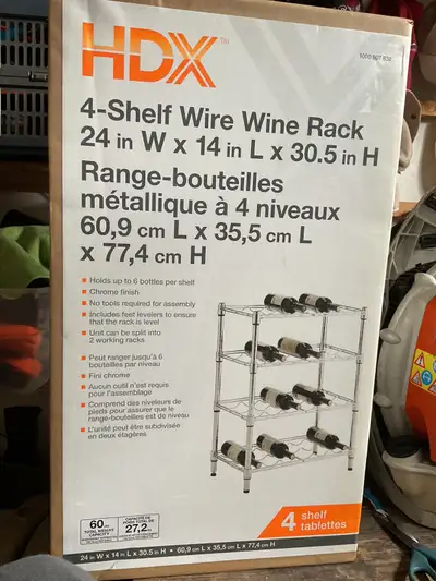HDX 4 Shelf Wire Wine Rack, View more