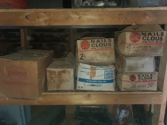 Several Boxes of Unused Construction Nails