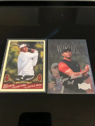 Tiger woods special insert golf cards $15 for both cards total, View more