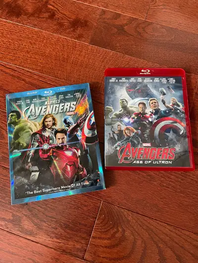 Avengers DVDs Marvels Avengers - Blu Ray+ DVD Avengers - Age of Ultron - Blu Ray Asking $30 for both...