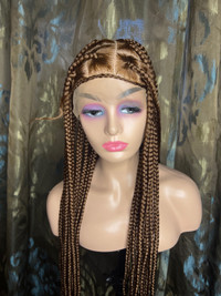 Human hair 360 full lace braided wig for sell 